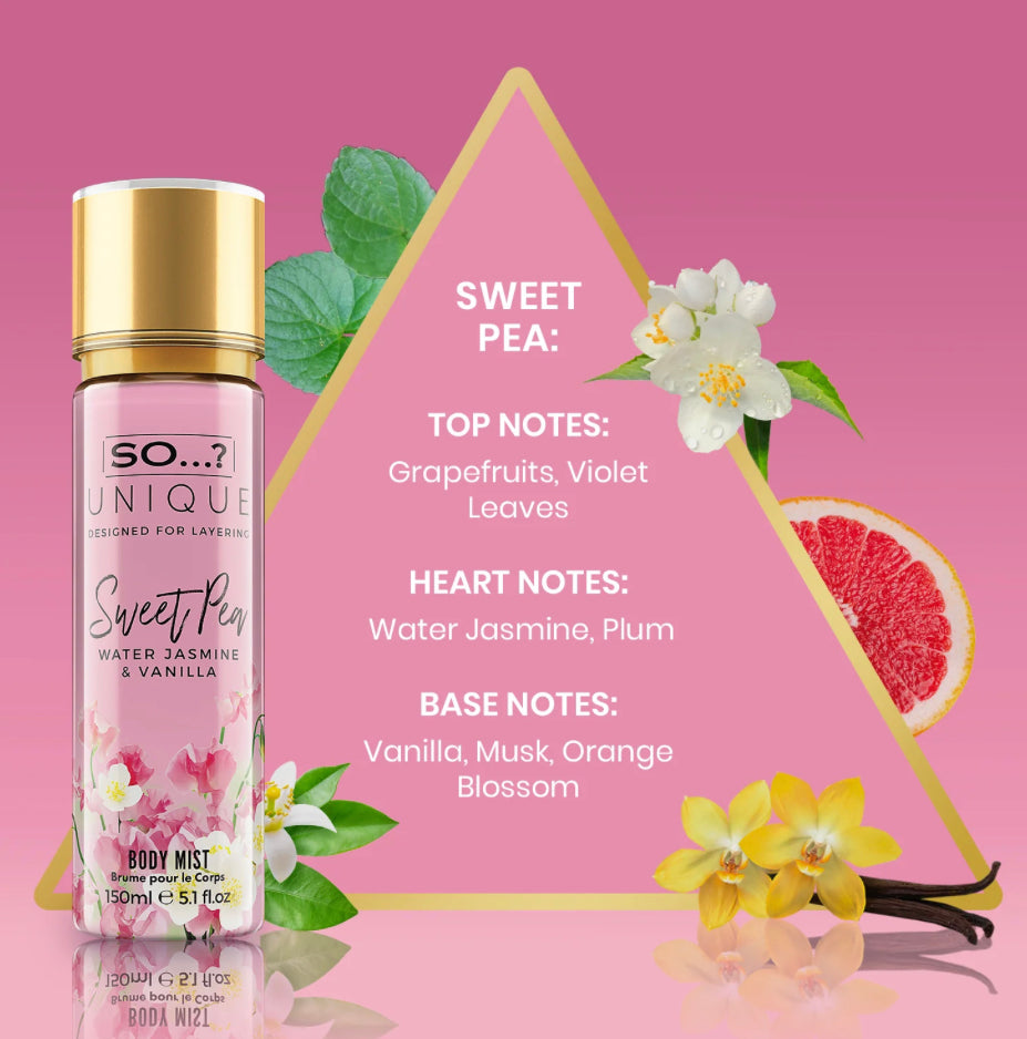 SO…? Unique Sweet Pea Body Mist